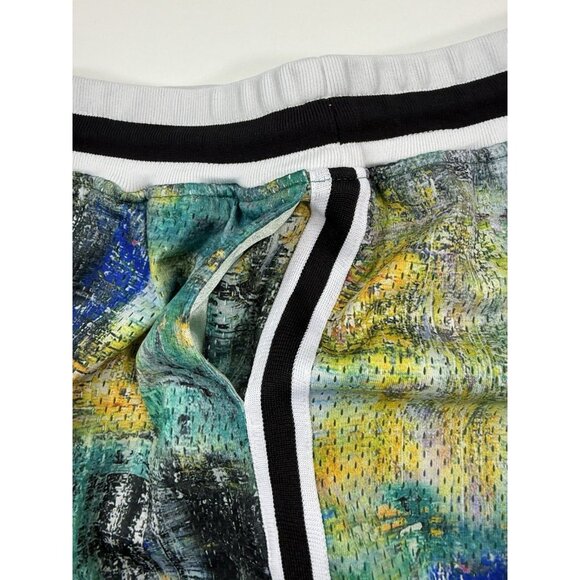 John Elliot Mens Game Shorts Size XS Mesh Basketball Lined Abstract Paint Design - Picture 7 of 15